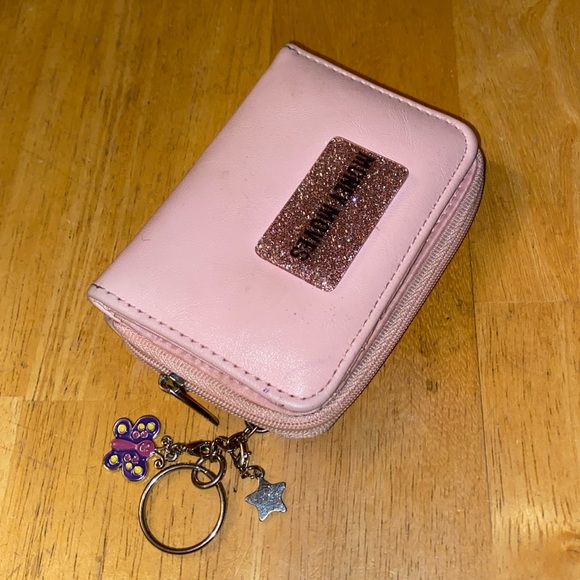 Money Moves faux Leather pink Credit Card Holder Accordion Wallet pre-owned stil - Picture 1 of 9
